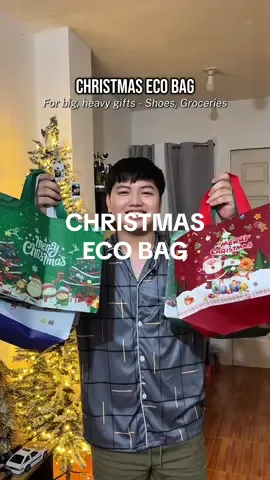 Sa mga nagbibigay ng mga grocery or noche buena packs, ito ang pinakaperfect nyong pede gamitin ✨ #ecobag #christmasecobag #christmasgiftbags 