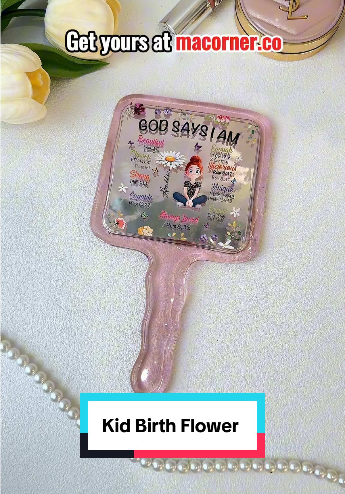 “You’re exactly who god says you are, strong loved and oh so special ✨”  #faithkids #selfworth #kidmirror #godssaysiam #macorner