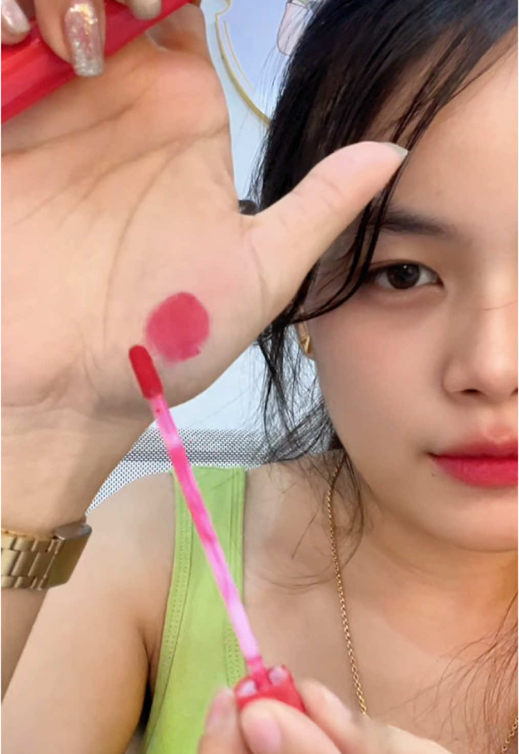 အသားဆောင်တဲ့ပန်းဆီရောင်လေး🌺 Long lasting ဖြစ်ပါတယ် (၃ချောင်းပဲကျန်) #AThetBeautyHouse #fyp #lipstick #AThet #shwebo 