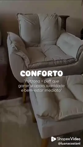 Link na bio☝🏻 O Kit Poltrona + Puff Deluxo Suede Bege é perfeito para amamentação: macio, elegante e com pés palito que dão aquele charme moderno ao ambiente. Uma peça que transforma a rotina em cuidado e bem-estar.” #PoltronaDeAmamentação #ConfortoEMaternidade #SuedeBege #DecoraçãoAcolhedora #PésPalito     