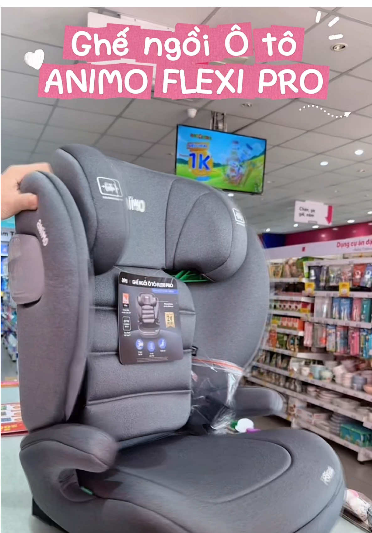 Ghế ngồi ô tô cho bé từ 3-12Y #Concung #ghengoiotoanimo #carseat #concunghoinghia #Ghengoioto 