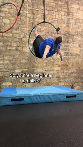 Still haven’t nailed my landings if you can’t tell😂, I just slump down 😂😂 #aerialhoop #aerialhoopbeginner #aerialhooptraining  