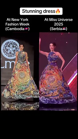 Stunning dress by Cambodian designer🇰🇭 #missuniverse #missuniverseserbia #nationalcostume 