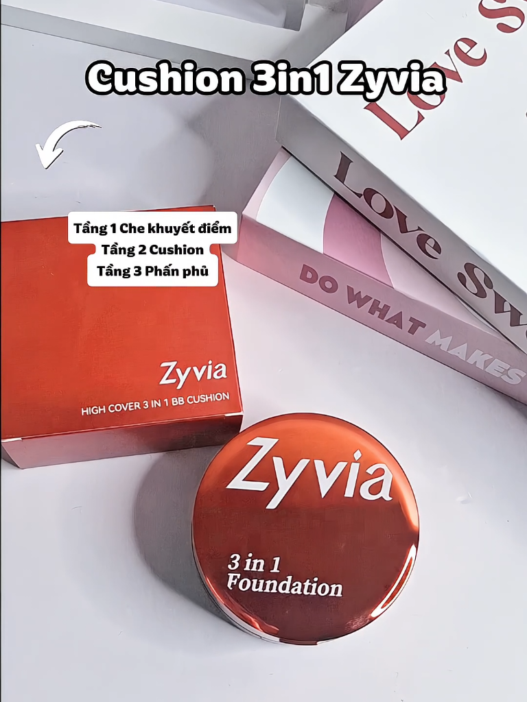 Cushion 3in1 nhà Zyvia  giúp makeup siu nhanh luôn nè 💕💕 #cushion #cushion3in1 #makeup #zyvia #lamdep 