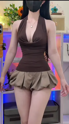 Áo yếm cổ đổ 🌻#thoitrangnu #review 