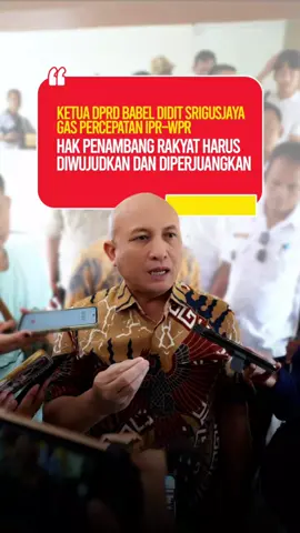 RDP yang digelar DPRD Babel menjadi ruang dialog penting antara masyarakat dan pemerintah. Ketua DPRD Babel, Didit Srigusjaya, menegaskan bahwa persoalan izin pertambangan rakyat (IPR) dan Wilayah Pertambangan Rakyat (WPR) harus diselesaikan dengan komunikasi yang jelas dan langkah yang terarah. Ia mengingatkan bahwa penambang rakyat berhak mendapatkan kepastian agar dapat bekerja dengan tenang dan sesuai aturan. Dalam pertemuan itu, Didit mendorong pemerintah daerah dan instansi terkait untuk berkolaborasi mendata wilayah dan menyiapkan dokumen yang diperlukan. Pendekatan ini diambil agar proses pengajuan izin dapat berjalan lebih cepat dan tidak membingungkan masyarakat. Bagi Didit, kejelasan proses adalah bentuk tanggung jawab bersama. Didit juga menyampaikan kesiapan untuk turun langsung ke lapangan, mendengar masukan masyarakat, dan memastikan proses berjalan baik. Sikap ini menggambarkan pentingnya hadir bersama warga, mencari jalan keluar yang adil dan realistis. Upaya ini diharapkan membuka akses legal bagi penambang rakyat dan menciptakan tata kelola yang lebih tertib serta berpihak pada kehidupan masyarakat.  #pdiperjuangan #tambangrakyat #gotongroyong #solidbergerak 