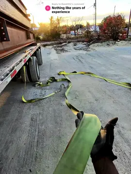 Replying to @Rand402 Experience is the best teacher. They don’t teach all this in trucking school @Ghost Dog Trucker #snowdirt #flatbedtok #trucking #construction #ezbinders 