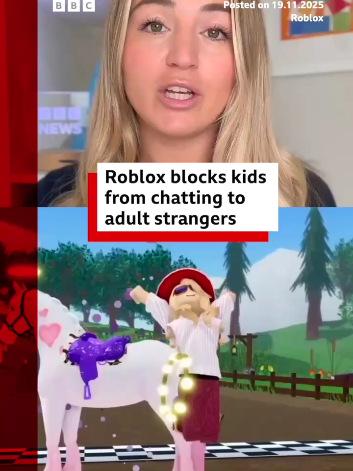 About 40% of Roblox’s 80 million daily players in 2024 were under the age of 13. #Roblox #Gaming #GameTok #GamingTok#News #BBCNews