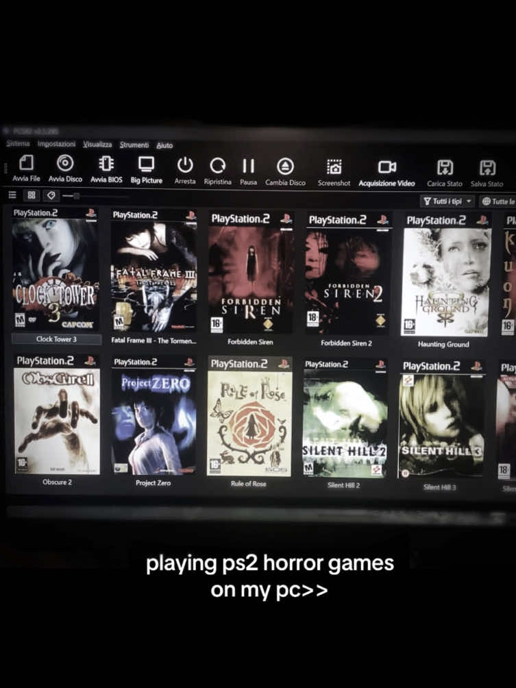 emulators are life changing #horrorgames #survivalhorror#ps2 #emulator #fatalframe #silenthill #residentevil #horrorprotagonist #videogame #retro