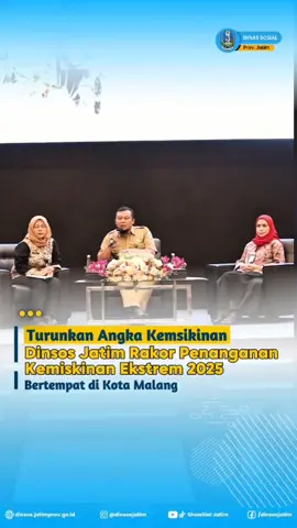 Dinas Sosial Provinsi Jawa Timur melalui Bidang Perlindungan dan Jaminan Sosial menggelar Rapat Koordinasi Penanganan Kemiskinan Ekstrem Tahun 2025 pada 17–18 November 2025 di Kota Malang. Rakor yang dihadiri Kepala Dinas Sosial Provinsi Jawa Timur serta menghadirkan narasumber dari BPKAD Provinsi Jatim ini menjadi ruang penting untuk memperkuat kolaborasi lintas sektor. Langkah ini bertujuan menyelaraskan program dan strategi secara komprehensif sehingga percepatan penanganan kemiskinan ekstrem di Jawa Timur dapat berjalan lebih efektif, terukur, dan berdampak langsung bagi masyarakat. @khofifah.ip @emildardak @adhykaryononew @restunovi53 @humasprovjatim @kominfojatim @jatimpemprov #dinsosjatimmelayanimenyelesaikan #dinassosialjawatimur #dinsosjatim #dinsos #nawabaktisatya 