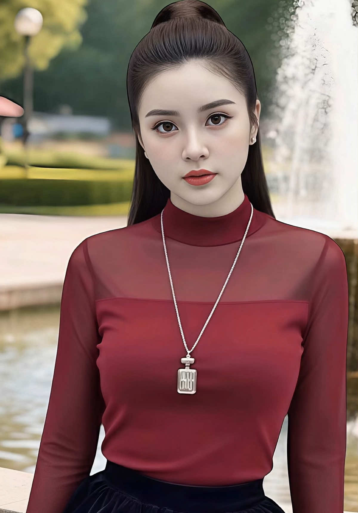 Áo dài tay nữ phối lưới #aonu #aodaitay #aoluoi #thoitrangnu #xh 