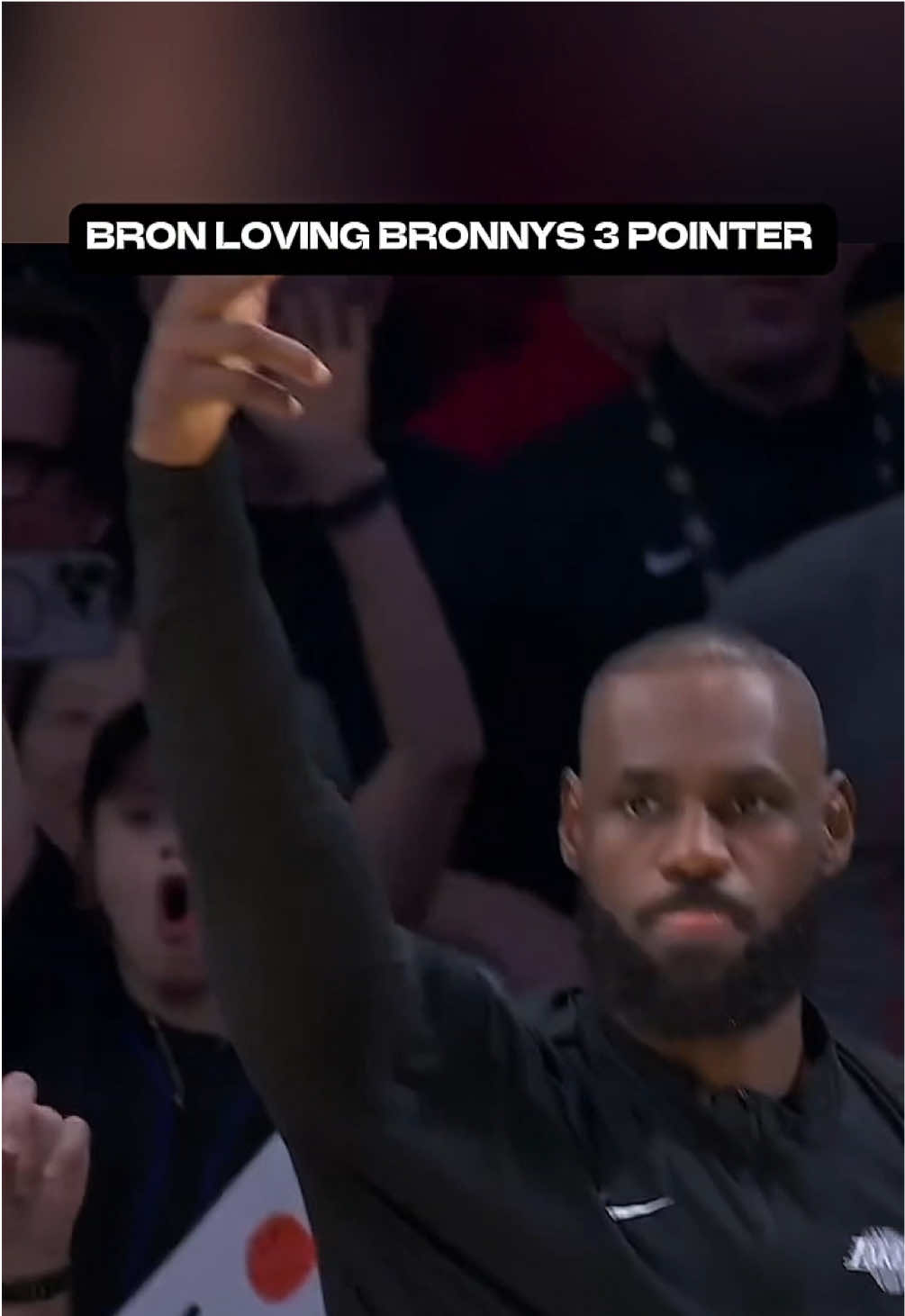 Like father like son 3️⃣  ( CREDIT : @bleacherreport @PRIME ) #lakers #lebron #bronny #3pointer #buckets     