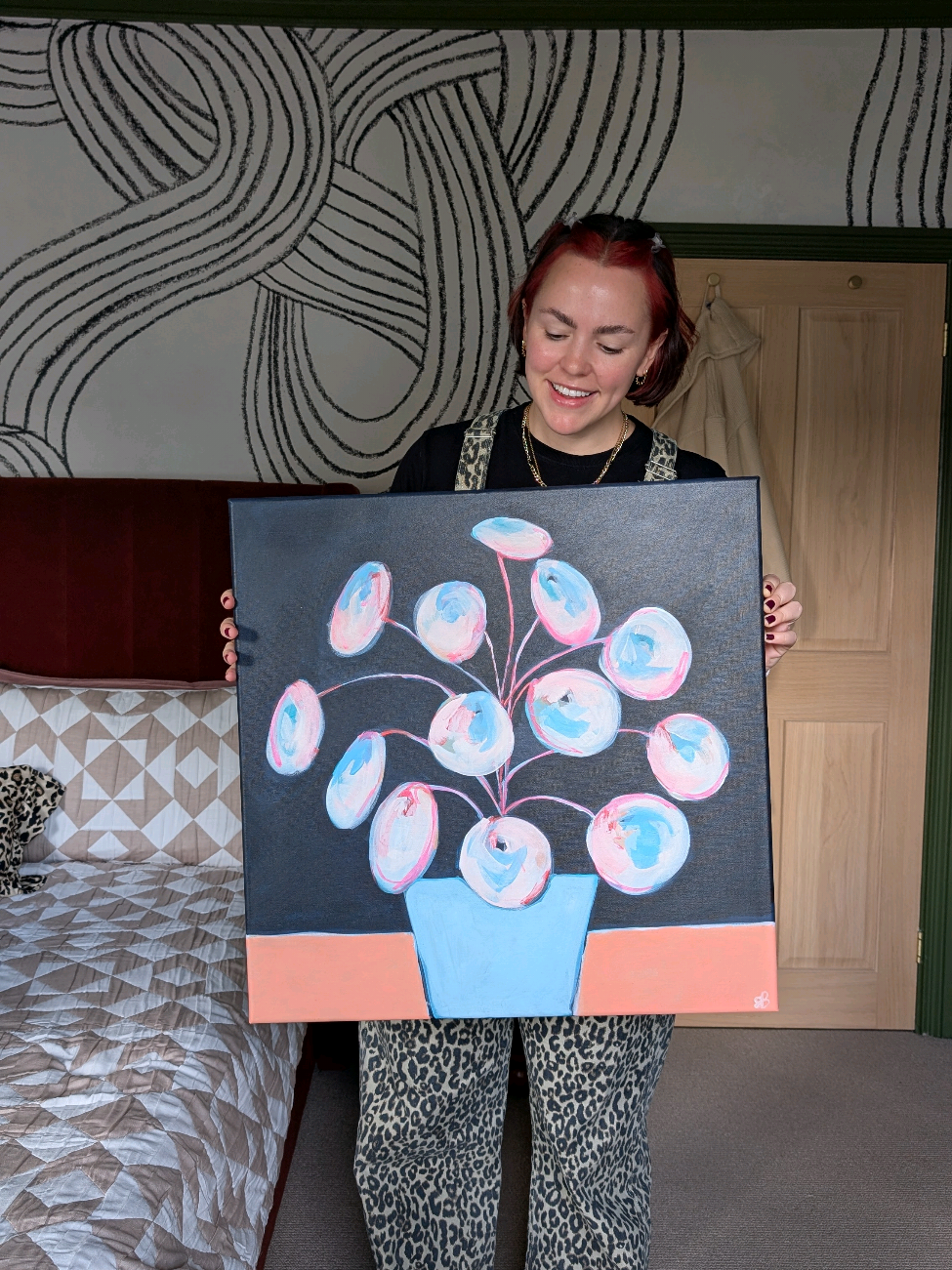 Watch til the end to see where its going 😍 (ad PR product Sian Beck Art) #art #painting #wallart #unboxingdecor 