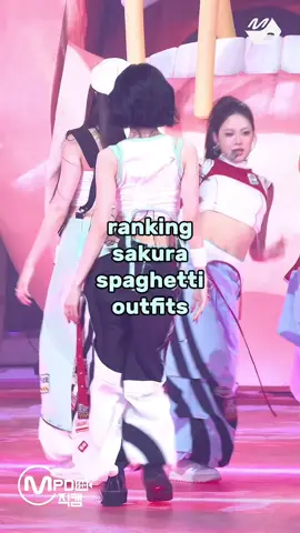 SAKURA Ver. | Ranking LE SSERAFIM Spaghetti Outfits #lesserafim #kpop #sakura #lesserafimsakura #fancam 