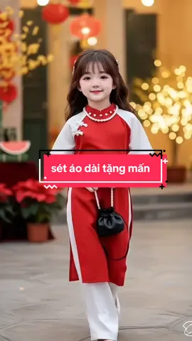 sét áo dài cho bé #hotrend #thoitrangtreem #xuhuongtiktok #xuhuongtitokshop 