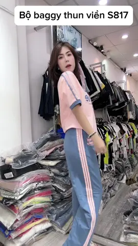Bộ baggy thun viền S817 #thoitrangnu #thoitrang #bothun