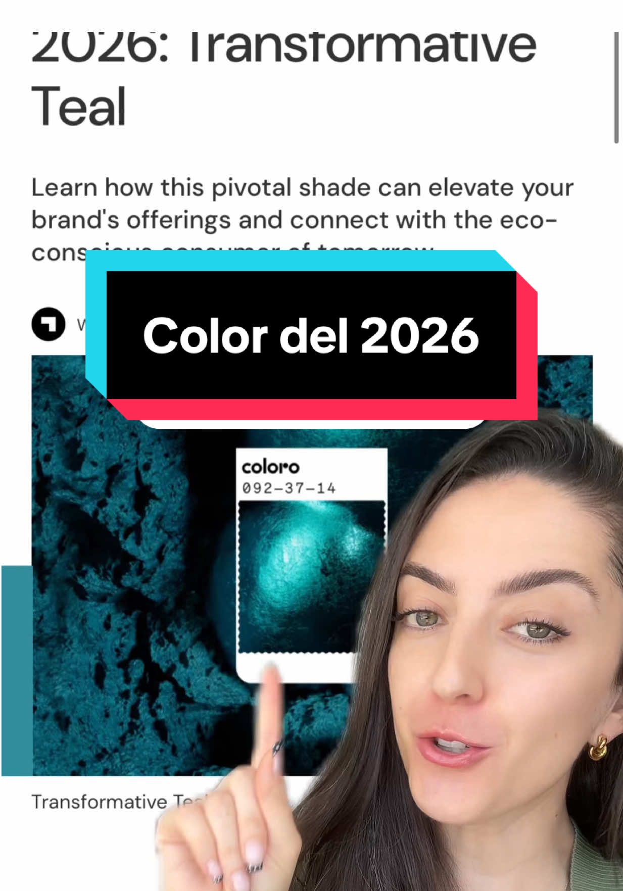 Transformative Teal🦕 Úsalo de acuerdo a tu subtono!  #transformativeteal #teal #coloroftheyear     #greenscreen #creatorsearchinsights 