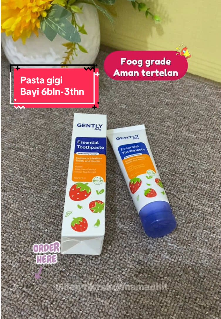 Rekomendasi Pasta gigi yg aman untuk baby dan anak #pastagigibayi #pastagigianak #gentlyessentialtoothpaste 