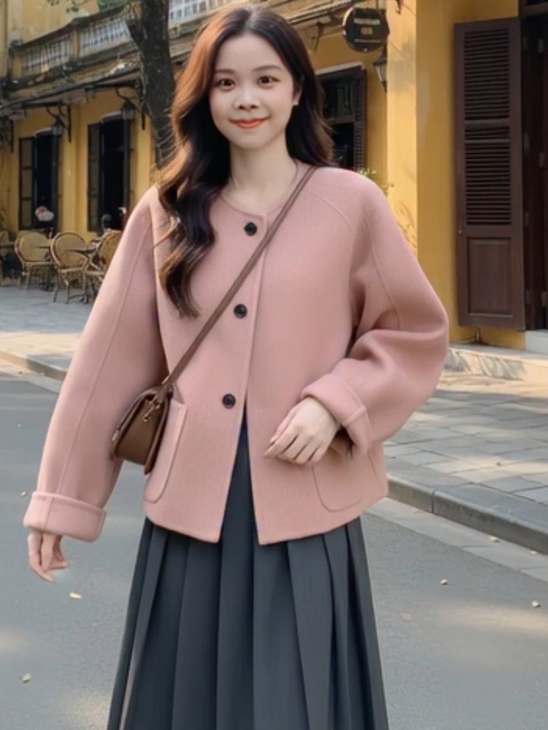 Áo khoác dạ ép nữ tiêu hồng hai lớp cổ tròn phối túi xinh xắn. a o khoa c nu kiểu đẹp thoitrang fashion#hottrend #phoidoxinh #thoitrang #phongcach #outfitldeas #OOTD #thoitrangnu #thoitrangthudong #xuhuong #viral #trending #foryou #fyp #shopdonunhatho