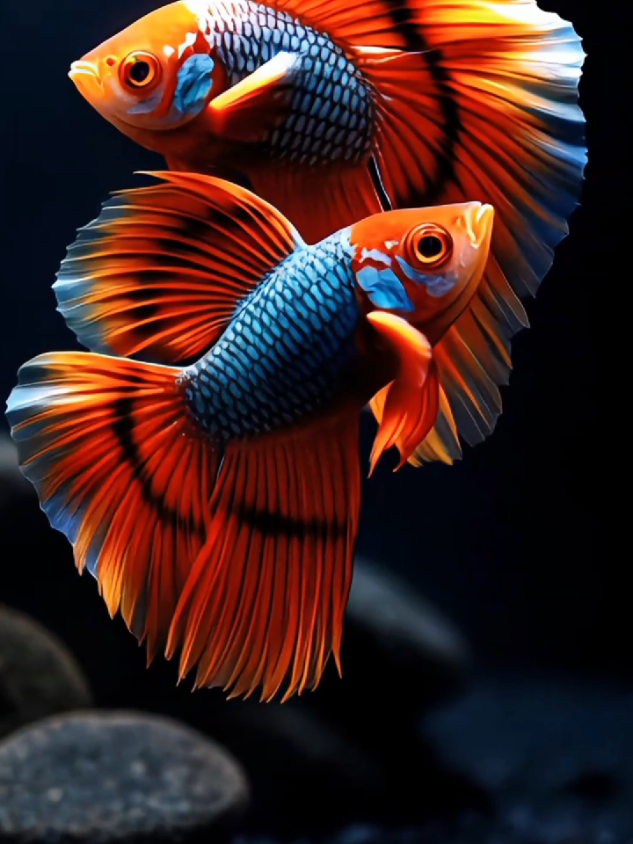 Live Wallpaper - Sepasang ikan cantik berenang anggun #livewallpaper #4klivewallpaper #ikan #4k 