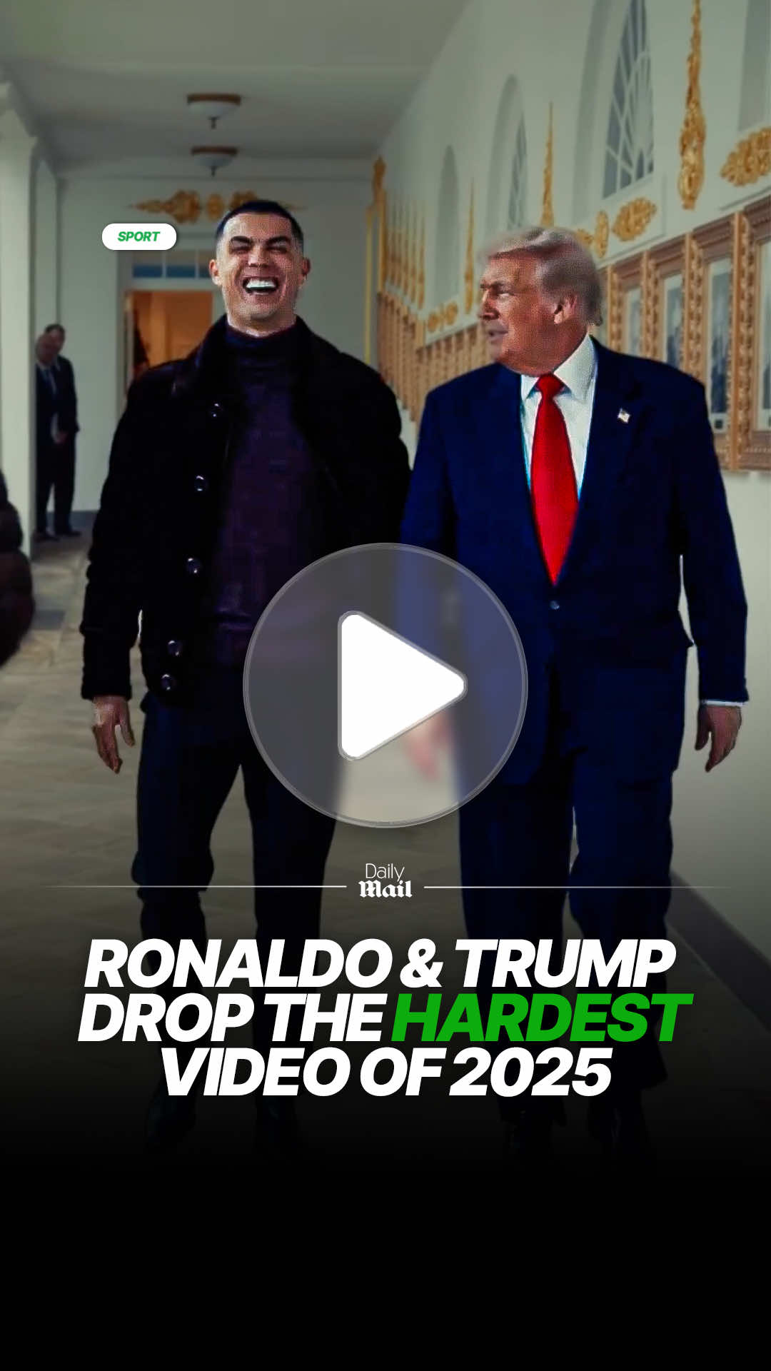 Cristiano Ronaldo & Donald Trump drop the hardest video of 2025 🥶 📹 whitehouse #cristianoronaldo #donaldtrump #news #thewhitehouse #football 