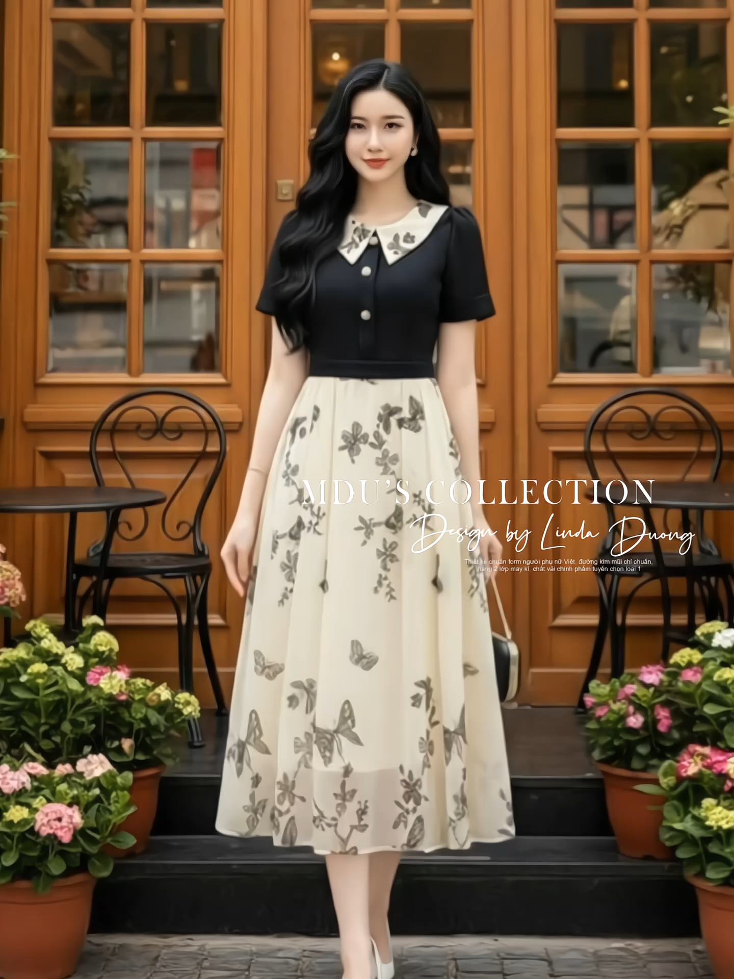 MDU5133 – Đen Trắng Hòa Duyên Thanh Lịch #mdufashion #xuhuong #vayxinh #vaythietkecaocap #vaydoimebe #SaleVuiSinhNhat #TikTokShop99 #TikTokShop66 #mdu #MDU