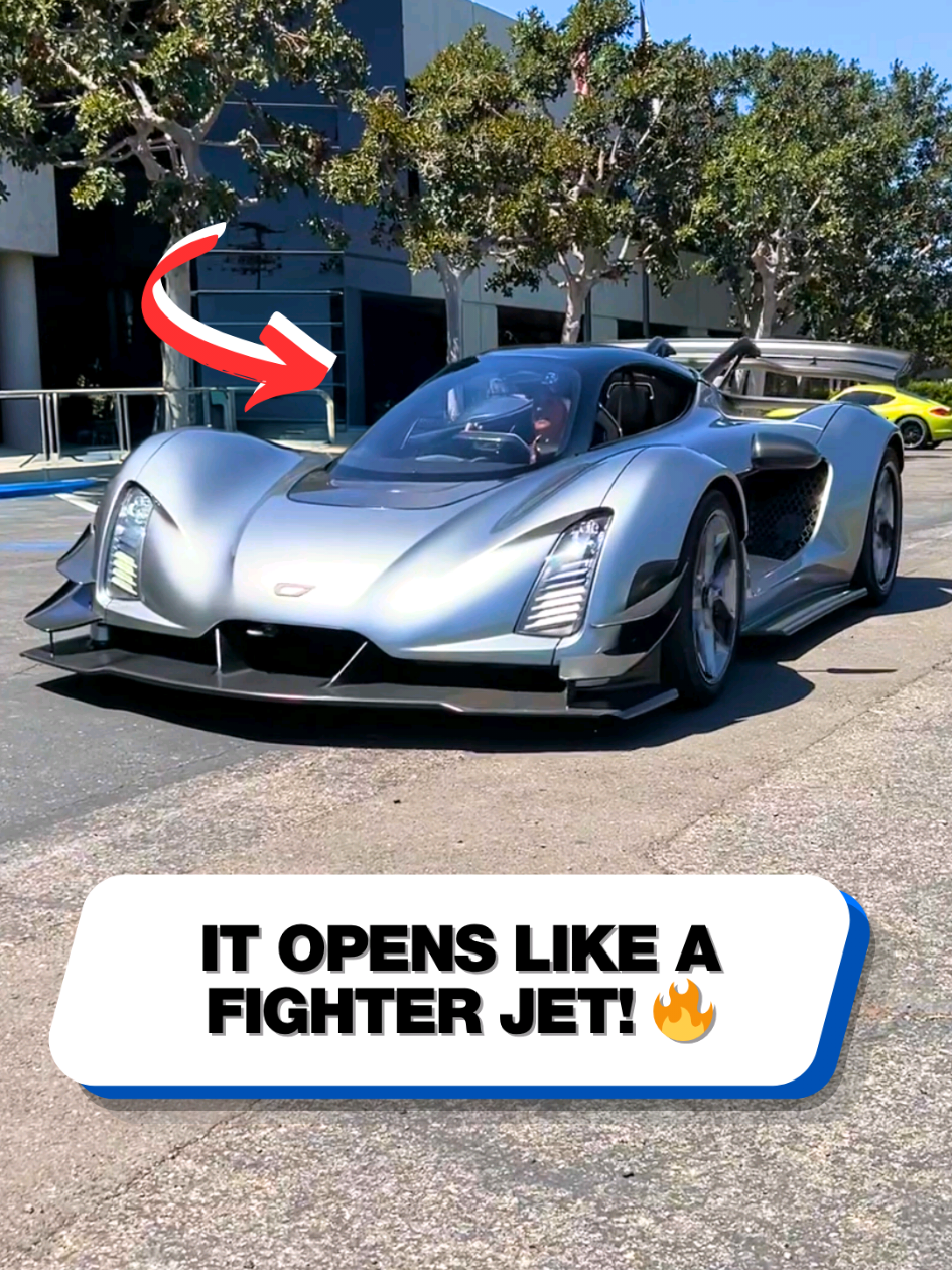 This supercar opens like a fighter jet! 🔥 #supercar #jet #future #cartok #supercarblondie 