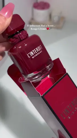 L’Interdit Eau de Parfum Rouge Ultime by Givenchy 🔥 A forbidden bloom wrapped in red heat — where creamy cocoa meets a smouldering floral heart. Top Notes: Blood Orange, Jasmine Middle Notes: Orange Blossom, Tuberose, Cacao Shell Base Notes: Patchouli, Vetiver, Ambroxan @Boots UK @Givenchy Beauty #Givenchy #LInterdit #RougeUltime #Perfumetok #FragranceReview 