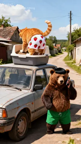 Brown Bear: So the three of them are in cahoots😤😤😤 #kitten #orangecat #cat #funny #TikTokJourneyContest 