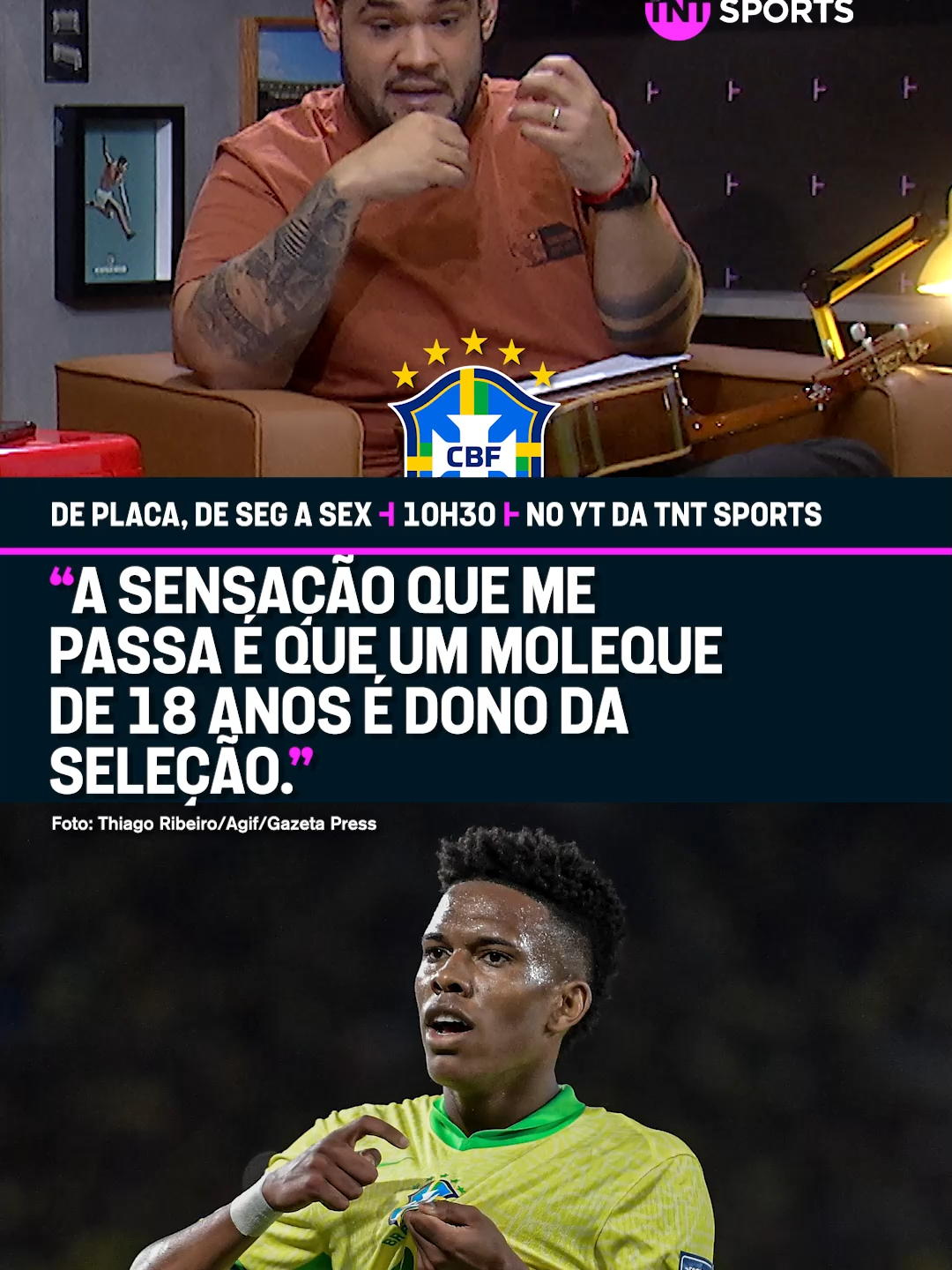 O DONO DA SELEÇÃO BRASILEIRA? 🇧🇷 No #DePlaca, @vhglopes e @marcelobechler1 comentaram sobre como o Estêvão vestiu a camisa do Brasil e assumiu o protagonismo. O que acha? #FutebolBrasileiro #SeleçãoBrasileira #tiktokfutebol