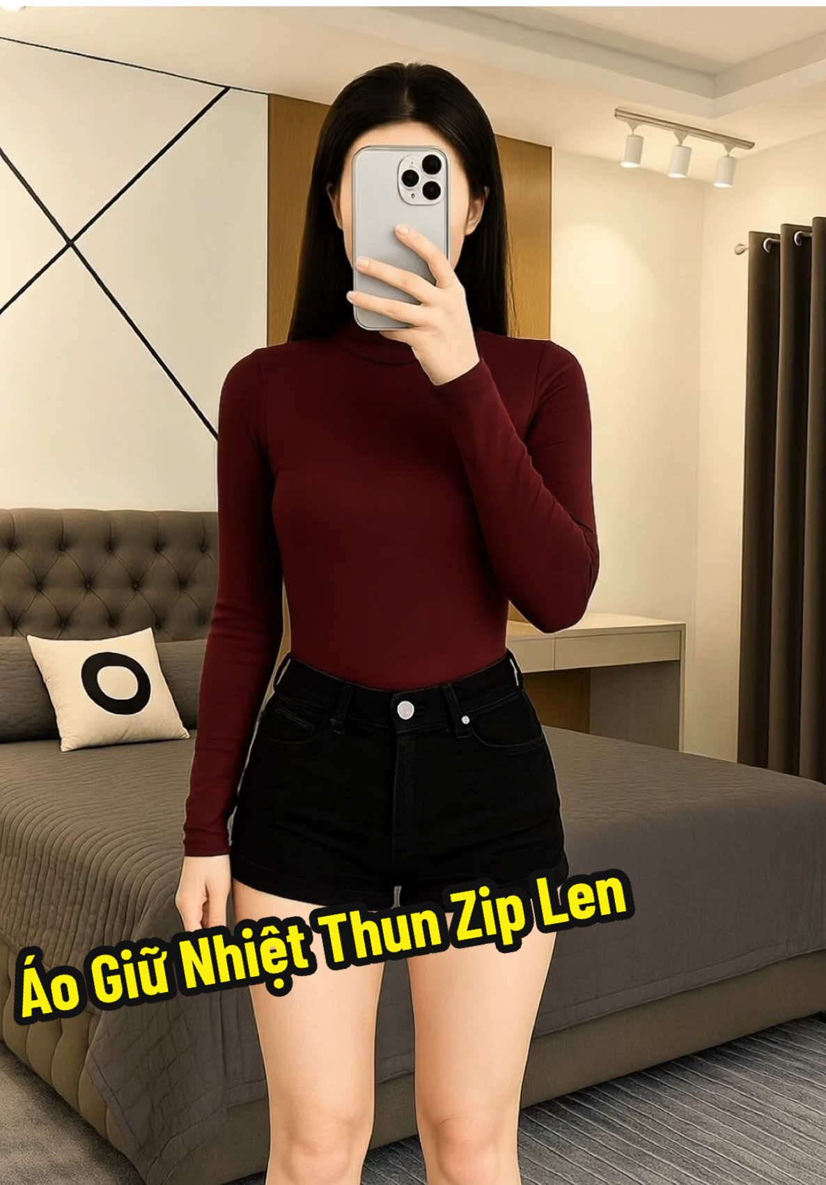 Áo Giữ Nhiệt Thun Zip Len Nữ #aothunzip #aothun #aonu #aolen #xuhuong  