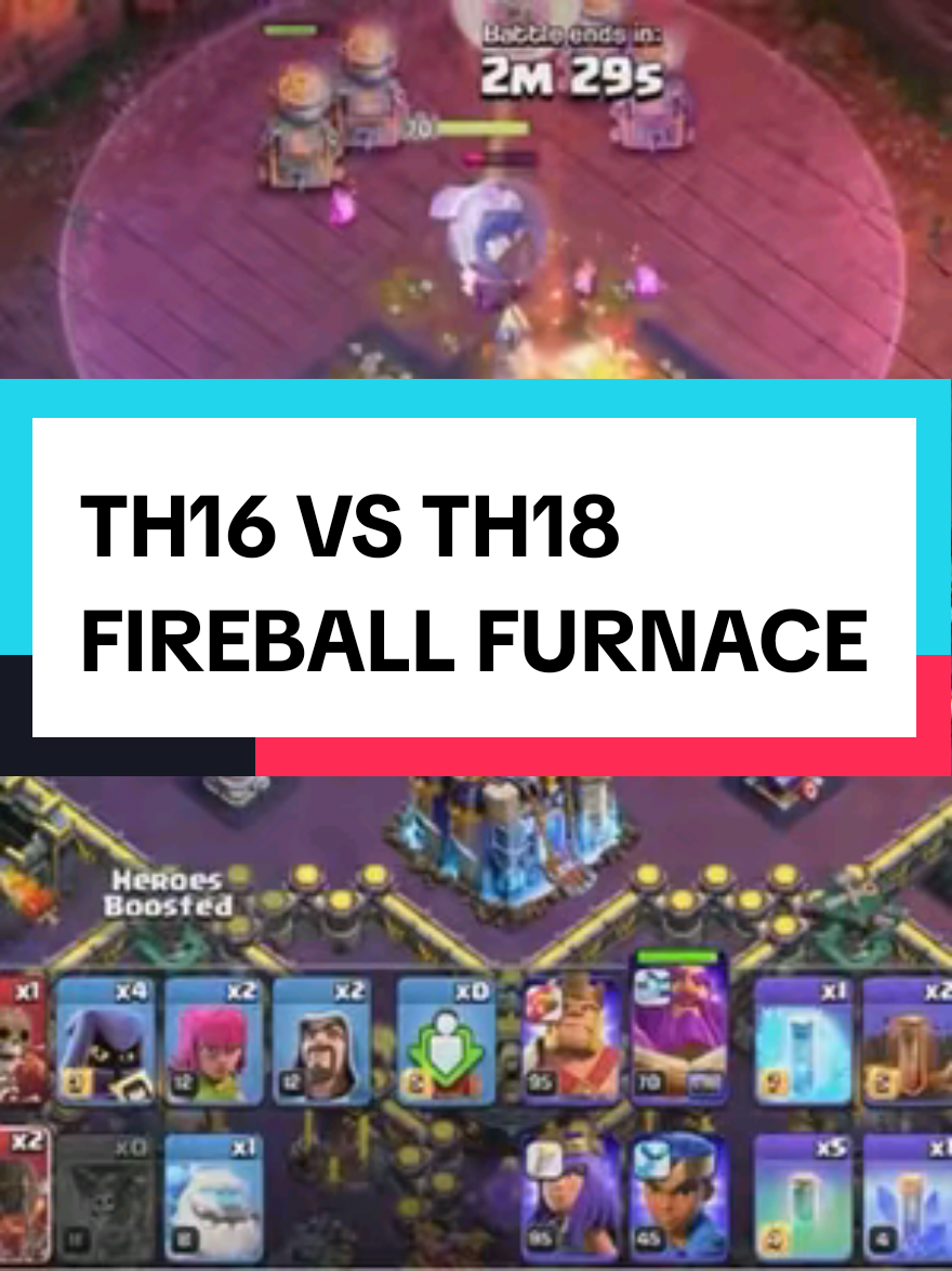 TH16 Vs TH18 Fireball Furnace #clashofclans #acovio #fireball