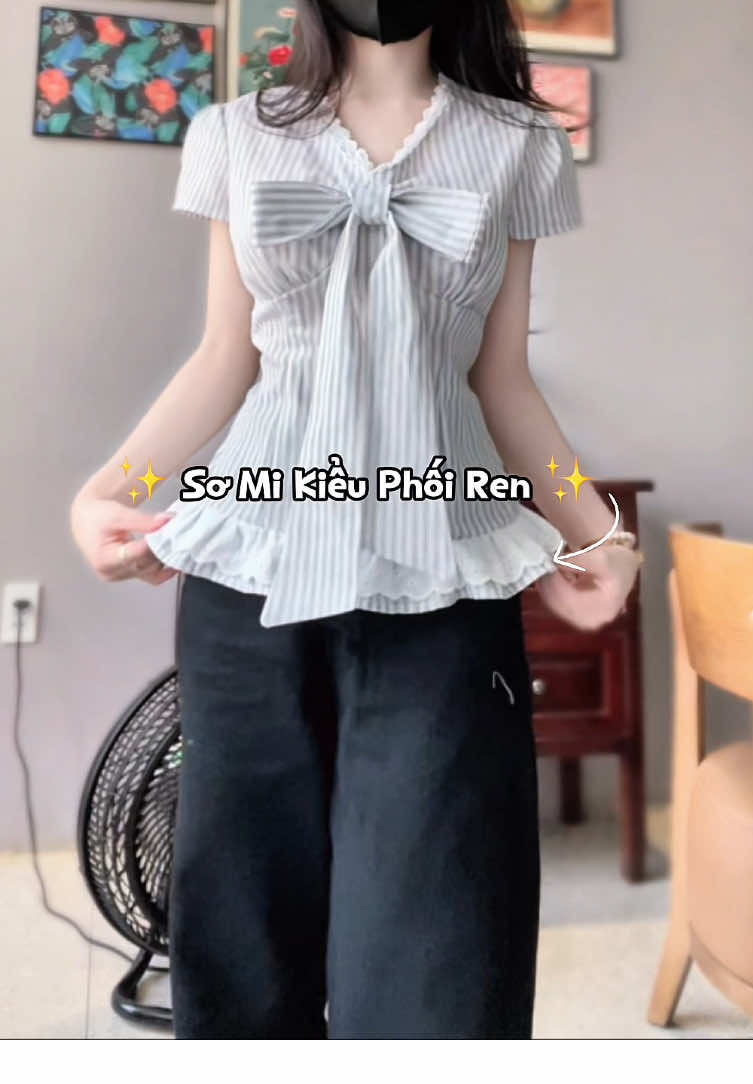 Sơ mi kiểu phối nơ #xuhuong #reviewquanao #thoitrangnu #sominu #aokieunu 