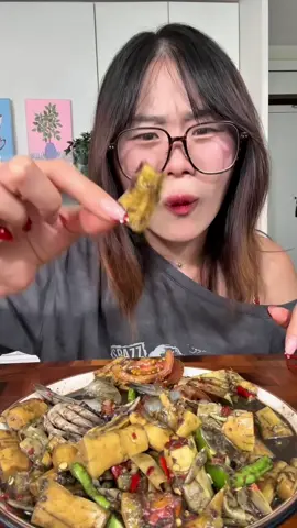 หน่อไม้ดองน้ำหมู 1 วัน 🤤🦐 #คูมผิงกินเยอะ #pingpantira 