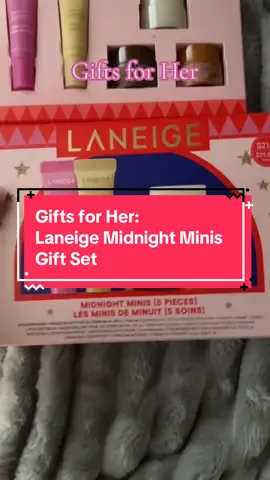 The Laneige Midnight Minis Gift Set is the ultimate hydrating lip care bundle and it’s finally on sale. This set includes the Lip Sleeping Mask in Eggnog Latte, Chocolate, and Caramel plus the Lip Glowy Balm in Berry and Vanilla—five minis that keep lips glossy, soft, and holiday-ready. It’s the perfect stocking stuffer for her, especially for teen girls who love cute, mini beauty sets. Every flavor smells amazing and makes winter lip care feel like a treat. The formulas are ultra-hydrating, long-lasting, and perfect for tossing in every bag and pocket. If you need a gift idea that always hits, this Laneige set is the one. #laneigelipmask  #stockingstuffersforher #tiktokshopcreatorpicks #beautyandlifestyledeals #tiktokshopblackfriday