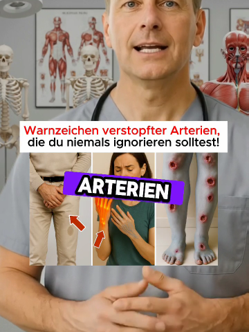Warnzeichen verstopfter Arterien, die du niemals ignorieren solltest #körper #deutschland #health #healthtips 