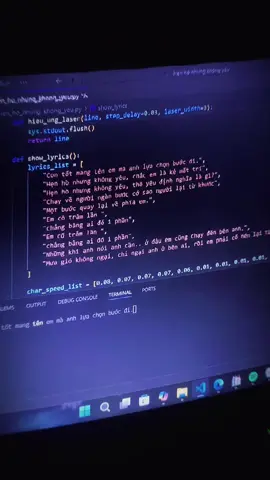 Code trong bình luận :)))  Dùng cre giúp mình nha ! #xh#lyrics #viral #xuhuong #python 