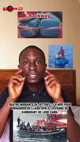 Four Migrants Jump into Sea to Seek Help After Canoe Runs Out of Fuel 😱🇪🇸 backway  #backway #migrantes #spain🇪🇸 #senegalaise_tik_tok #gambian_tiktok🇬🇲🇬🇲 