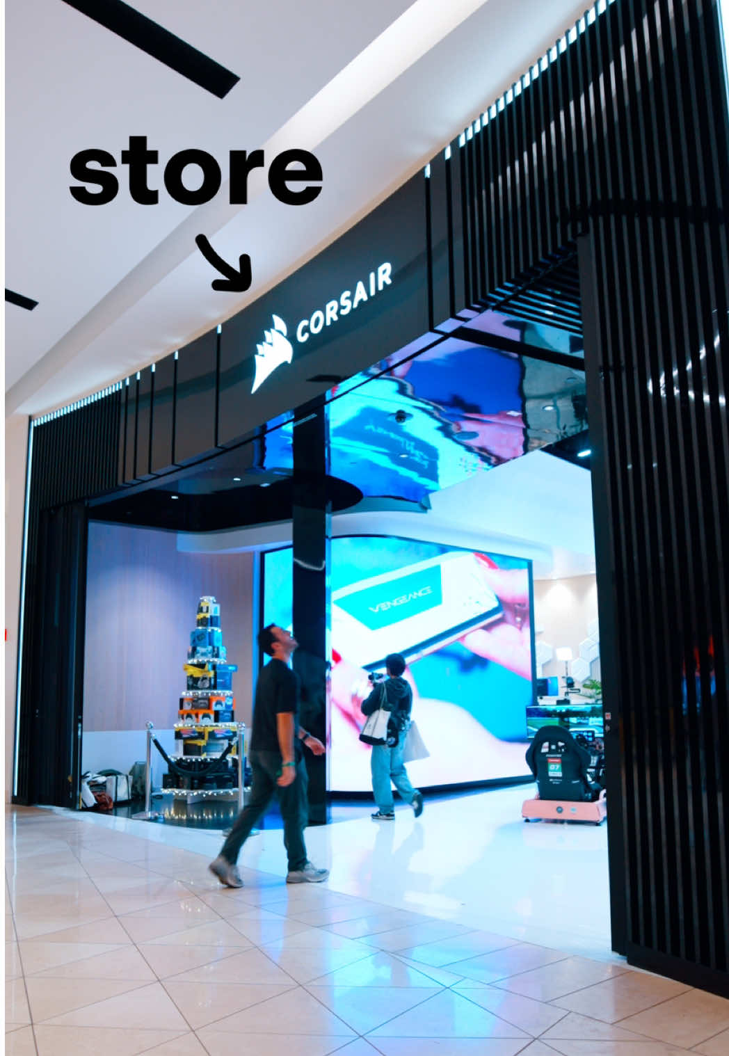 Corsair opened their first store… it’s awesome #ad @corsair @Elgato @Fanatec @SCUF #Tech #techtok #gaming 