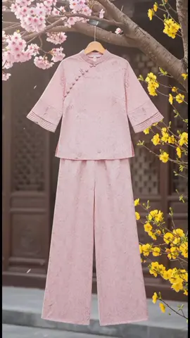 Pháp phục đi chùa nữ cách tân chất lụa họa tiết hoa cúc, Đồ lam cúc bọc tay xếp ly #phapphuc #dolam #dolamdichua #dolamphapphuc #nganhuyenshop 