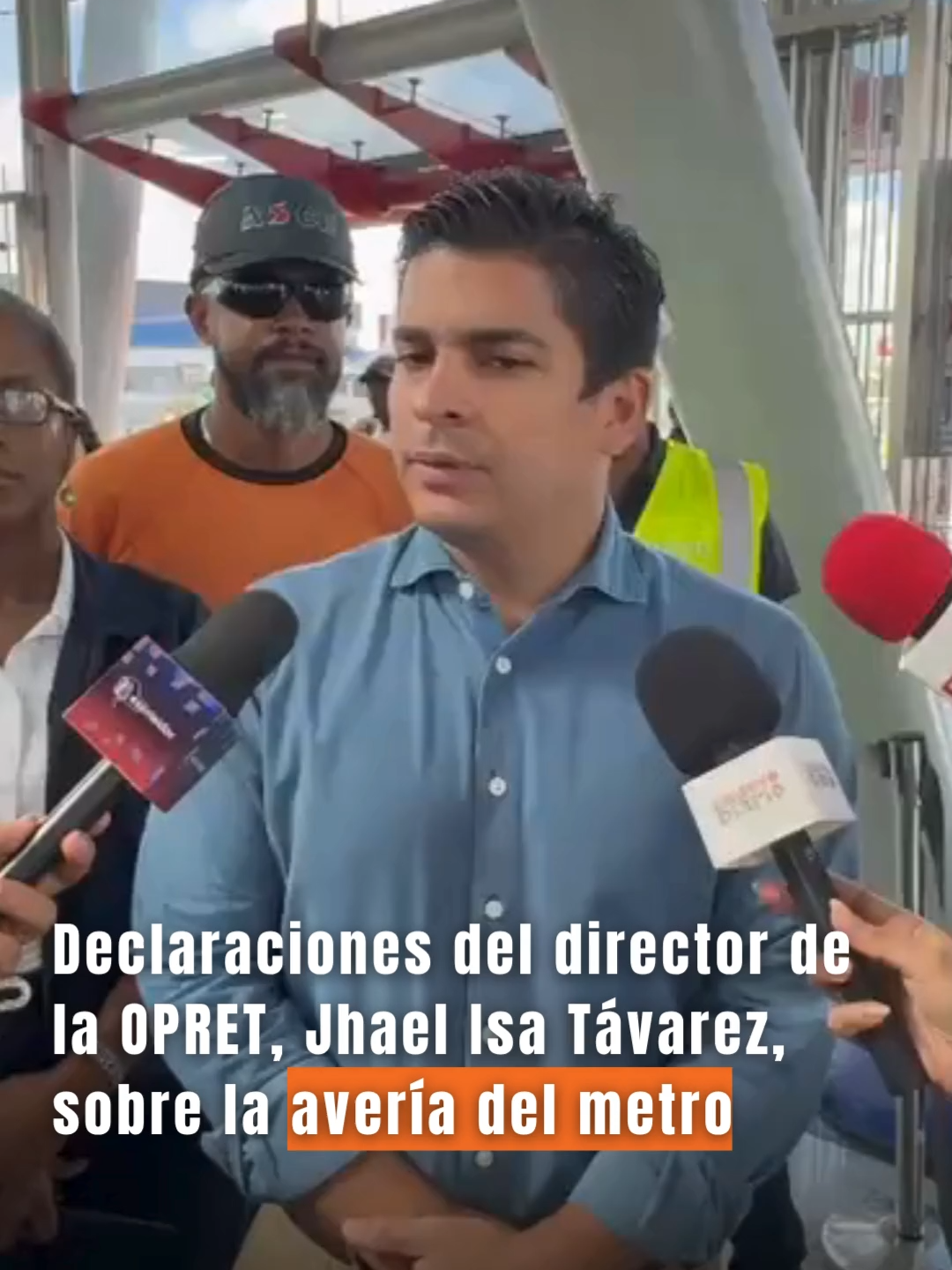 Declaraciones del director de la OPRET, Jhael Isa Távarez, sobre la avería del metro #periódicoeldía #JhaelIsaTavarez #OPRET #Metro #AveríaMetro #periódicoeldía