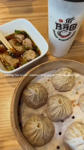 Bao soup dumplings — warm, steamy goodness in one perfect bite. Exactly what cold weather calls for.🥟✨🤍 #OKCFoodie #SoupDumplings #BaoDumplings #OKCEats #FoodieCouple  