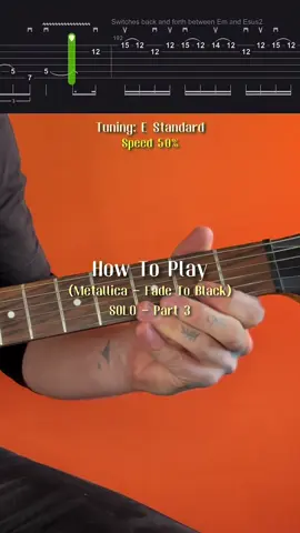 PART 3 of How to play Metallica - Fade To Black 🤘 Guitar Solo (Half Speed) 🎸 Full Playthrough on YouTube  Guitar: ESP LTD M-50 Strings: @Ernie Ball - Skinny Top Heavy Bottom #learnguitar #guitartabs #guitarsolo #guitar #guitarlesson 