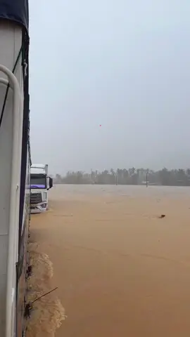 Đã bị cô lập 2 đầu cầu đều gẫy, đi k đi đc nằm 1 chỗ 🥹 #mưa 