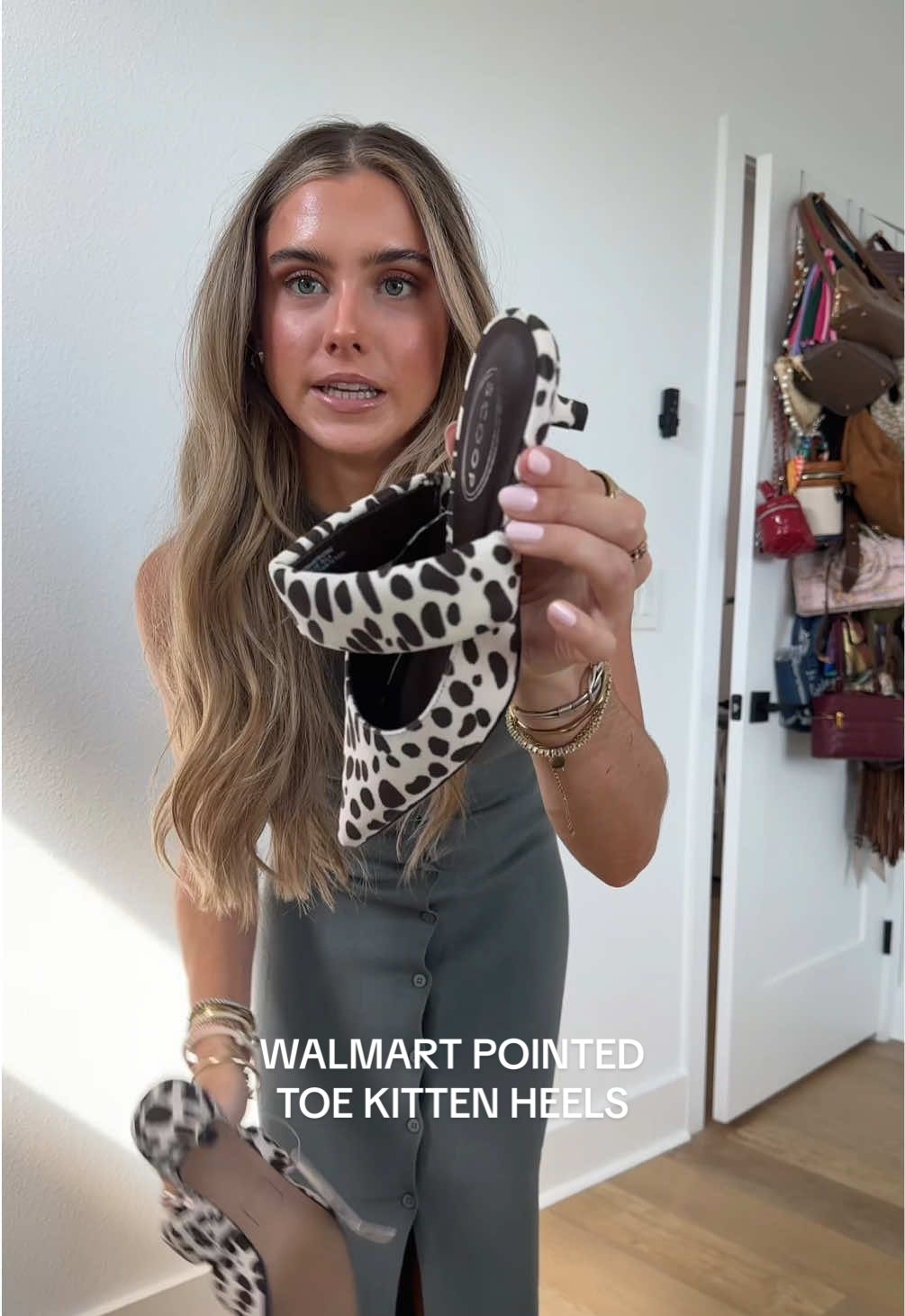 these pointed toe kitten heels from Walmart are under $35 and so trendy I love these for the colder weather because it’s like falls version of a sandal and these are very easy to walk in !! 👏  I have them 🔗 in my LTK.  @Walmart @Walmart Creator #walmartshoes #kittenheels #fallshoes #pointedtoeheels #cowprintshoes walmart haul, walmart clothing haul, affordable fashion, clothing haul, Walmart style, fall clothing haul, winter clothing haul, walmart fashion, walmart finds, walmart fashion 2025. 