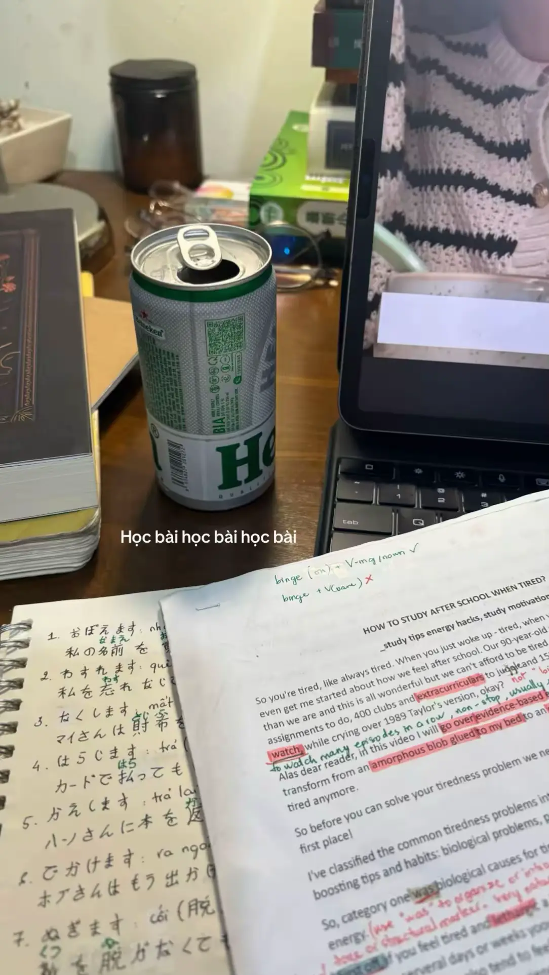 Struggle với quá nhiều thứ. Thì vừa uống be vừa học 🫠 #studywithme  #studytok #fyp 