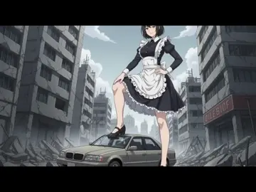 Anime giantess crush cars. Sora AI #sora #animegiantess #giantess 