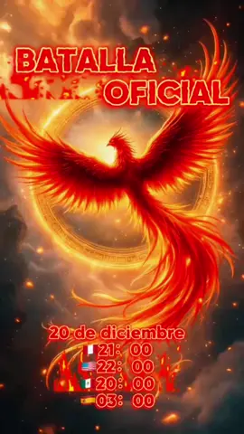 Cerrando el año con una batallita oficial 🫢  Mis niños los espero el 20 de Diciembre ♥️  Llegan con su poderosos TAP TAP ya saben 🫢🫶🏻 🐦‍🔥🐦‍🔥🐦‍🔥🐦‍🔥🐦‍🔥🐦‍🔥🐦‍🔥🐦‍🔥🐦‍🔥🐦‍🔥🐦‍🔥🐦‍🔥🐦‍🔥