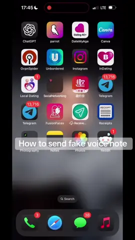 How to do fake voice note #fakevoicenote #creatorsearchinsight #fyp #viralvideo 