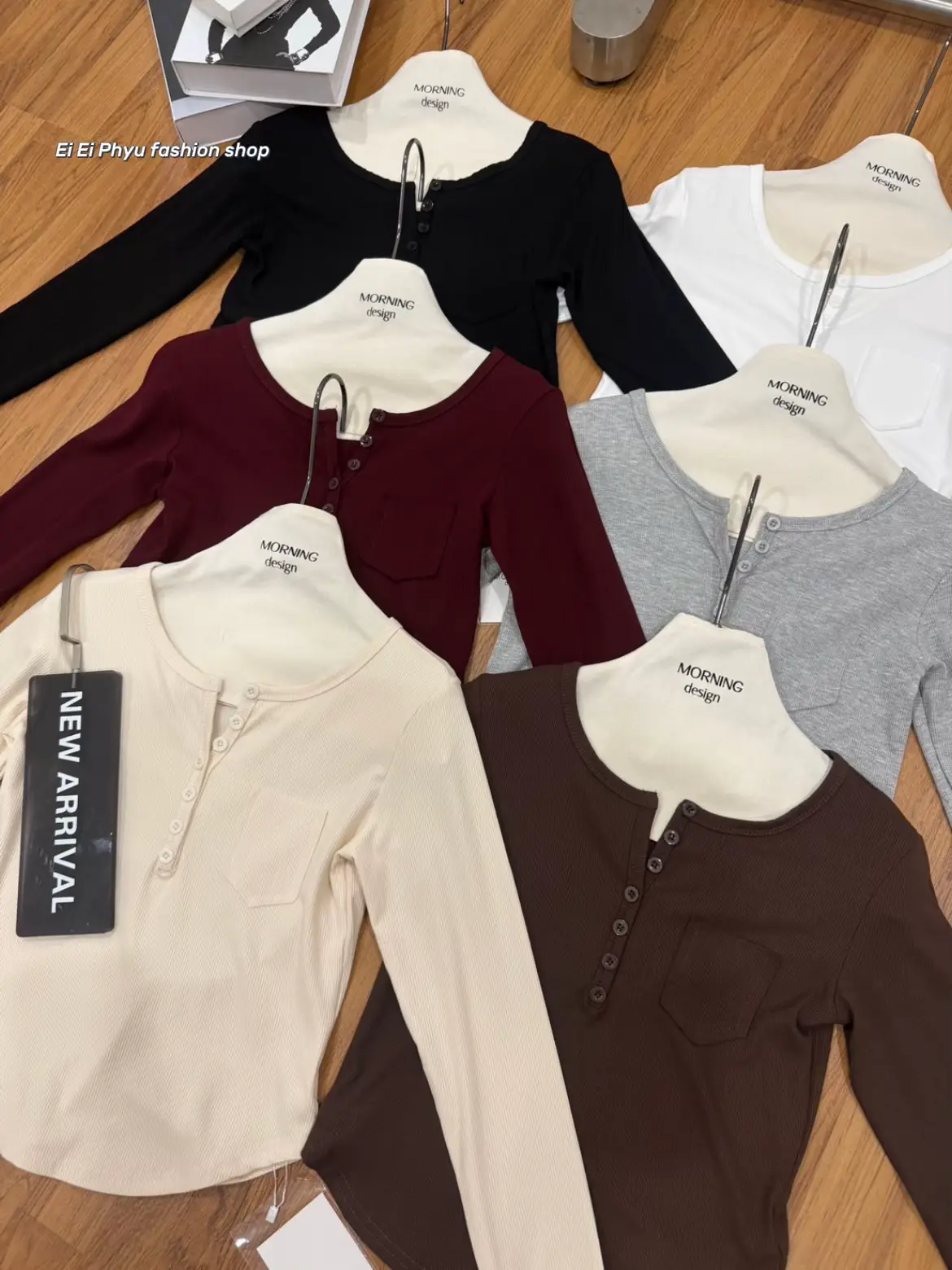 Ribbed fabric with button embellishments and side pockets.